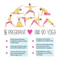 Template of Banner for advertising pregnant yoga.