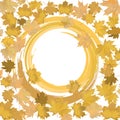 Template, banner autumn leaves Royalty Free Stock Photo