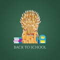 Template banner for Back to school vector illustration