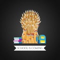 Template banner for Back to school vector illustration