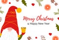 Template banner Merry Christmas and Happy New Year