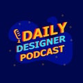 Template banner for podcast daily designer