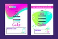 Template banner, poster, logo, flyer for sweet shop, bakery, pa