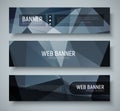 Template banners with transparent design elements and text Royalty Free Stock Photo