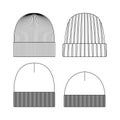 Template set beanie outline clothing