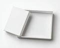 Template of a blank unfolded paper packaging box, based on a 3D render. Royalty Free Stock Photo