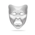 Template Blank White Mask Theatre. Vector Royalty Free Stock Photo