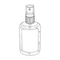 Template bottle spray antiseptic hands. Personal hygiene product. Sanitizer dispenser disinfect, protect coronavirus bacteria.