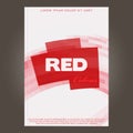 Template of brochure cover with red shape. Vector layout Royalty Free Stock Photo