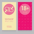 Template business card for sex shop