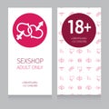 Template business card for sex shop