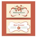 Template business cards for wedding planner or