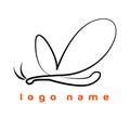 Logo Buterfly on line - Template Logo for company or store optcal