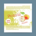 Template candy packaging. Apple sweets.