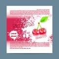 Template candy packaging. Cherry sweets.