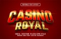 template of casino royal text effect premium vectors Royalty Free Stock Photo