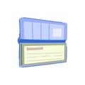 template checkbook cartoon vector illustration