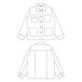 Template chore jacket vector illustration flat sketch design