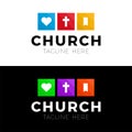 Template christian logo, emblem for school, college, seminary, church, organization