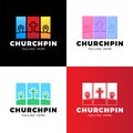 Template christian logo, emblem for school, college, seminary, church, organization