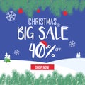 Christmas Big Sale Vector Template