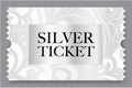 Silver ticket vector illustration