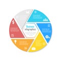 Template for circle diagram, options, web design, graph and round infographic.