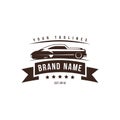 A template of classic or vintage or retro car logo design. vintage style