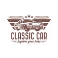 Classic Car logo template, vintage car logo, retro car logo