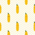 Kawaii Cartoon Zucchini.Colored Seamless Patterns