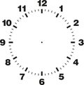Template of clock dial Royalty Free Stock Photo