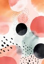 poster contemporary abstract colorful scandinavian modern minimal background print texture art. Generative AI.