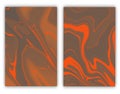 template collection, abstract background for design in orange gray tones