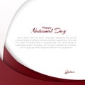 Template with colors of the national flag of Qatar with the text of Happy National Day
