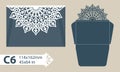 Template congratulatory envelope with carved openwork pattern