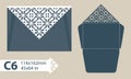 Template congratulatory envelope with carved openwork pattern