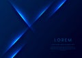Template corporate abstract dark blue gradient stripes overlap layer background with lighting Royalty Free Stock Photo