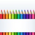 Template for Cover of Box of Colored Pencils. Royalty Free Stock Photo