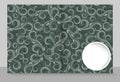 Template cover of a copybook with an trendy design: floral curls