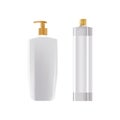 Template of cream in bottle dispenser, spray in beautiful bottle.