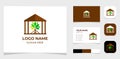 Template Creative Logo Gazrbo Mangrove Royalty Free Stock Photo