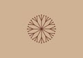 Template Creative Logo Mandala Dandelion