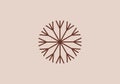 Template Creative Logo Mandala Dandelion