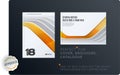 Template. Creative yellow grey abstract minimal design of brochure set, annual report, horizontal cover, flyer in A4 Royalty Free Stock Photo