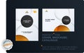 Template. Creative yellow grey abstract minimal design of brochure set, annual report, horizontal cover Royalty Free Stock Photo