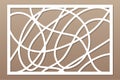 Template for cutting. Abstract line, geometric pattern. Laser cut. Set ratio 2:3. Vector illustration Royalty Free Stock Photo