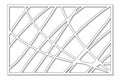 Template for cutting. Abstract line, geometric pattern. Laser cut. Set ratio 2:3. Vector illustration Royalty Free Stock Photo