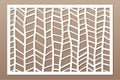 Template for cutting. Abstract line, geometric pattern. Laser cut. Set ratio 2:3. Vector illustration Royalty Free Stock Photo