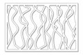 Template for cutting. Abstract line, geometric pattern. Laser cut. Set ratio 2:3. Vector illustration Royalty Free Stock Photo