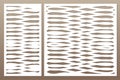 Template for cutting. Abstract lines art pattern. Laser cut. Set Royalty Free Stock Photo